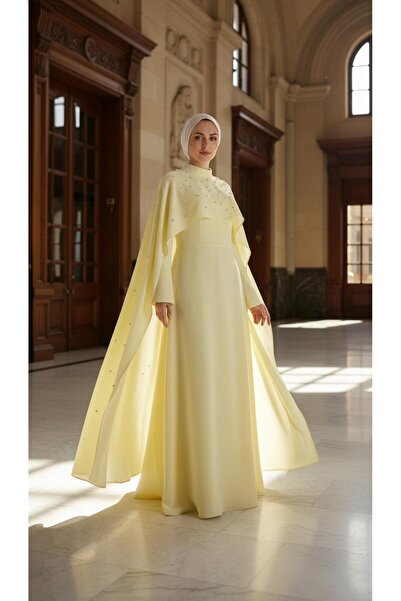 AbiyeSultan Kadın Tesettür Abiye - Lavanta Pelerinli Abiye - Pelerinli Abiye ...