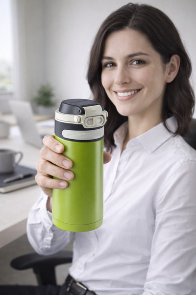 Leifheit Termos 350ml Açık Yeşil Matara Sofra Yalıtım Kupa 6 Saat Sıcak Yumuş...