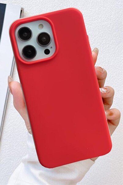 3GEN CASE حافظة سيليكون ناعمة ملونة متوافقة مع هاتف آيفون 15 برو ماكس (أحمر)