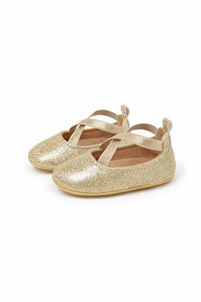 Superbaby Balerini eleganti aurii pentru bebelusi