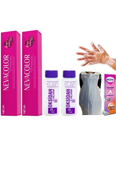 Neva Color Saç Boyası 4.5 Kızıl Kestane 2 Adet Oksidan 20 Vol 2 Ad