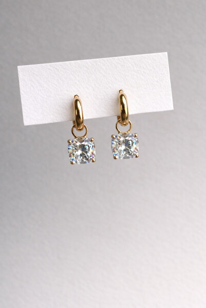 Owentis أقراط زنبق من سلسلة باربي من الفولاذ باللون الذهبي الوردي - لا تشويه -