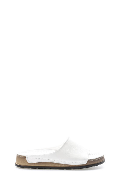 FAST STEP Genuine Leather Women's Wedge Heel Slippers 972Za309