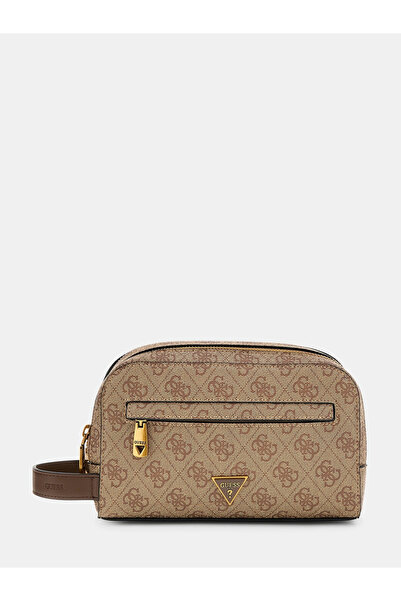Guess Milano Erkek Bej/Kahverengi Makyaj Çantası PMMILOP5461-BBO