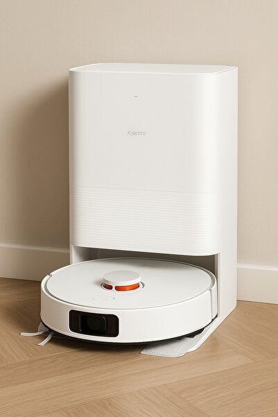Xiaomi 7000Pa Güçlü Emiş Güçlü Premium Robot Süpürge, Çift Döner Paspaslı Üst...