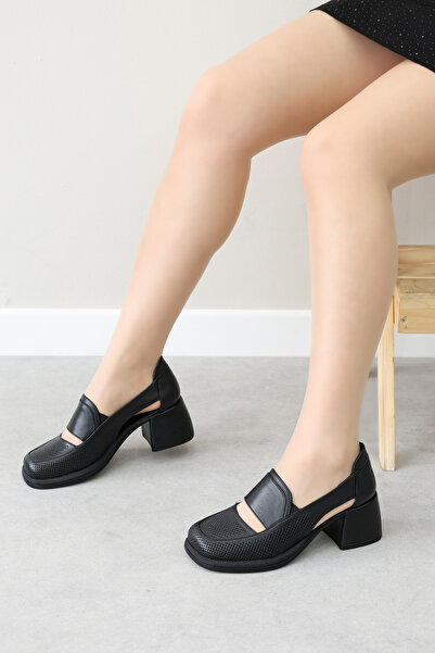 FAST STEP Genuine Leather Women's Thick Heeled Shoes 217Za758-02