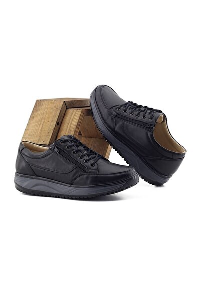 Barmea 1655 Orthopedic Genuine Leather Candy And Health Ανδρικά παπούτσια μαύ...