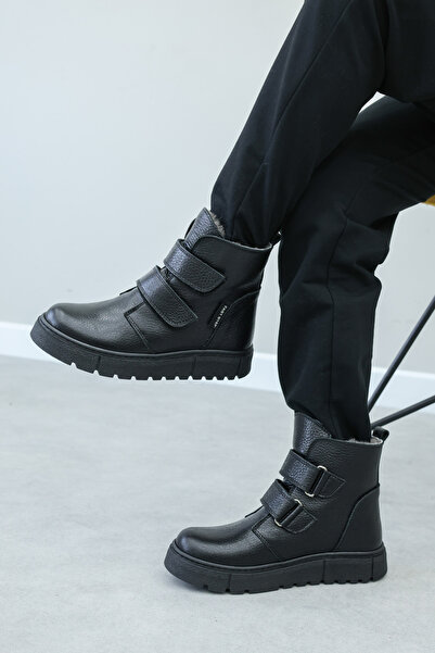 FAST STEP Cizme clasice pentru copii unisex din piele naturală și blană 769KXA134