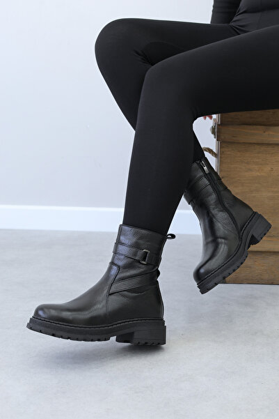 FAST STEP Cizme clasice de damă din piele naturală și blană 257KZA627