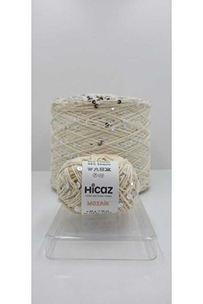 HİCAZ YARN %100 COTTON(PAMUK) EKRU , 3-6 MM PULLU ÖRGÜ &ÇANTA İPİ . YUMAKLAR ...