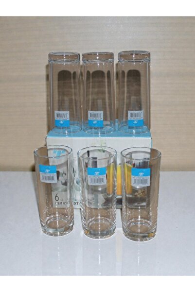 WDA أكواب شرب زجاجية شفافة، مجموعة من 6 قطع