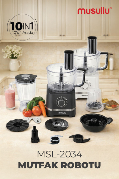 Musullu Mutfak Robotu 10 in 1 2000W MSL-2034 Siyah