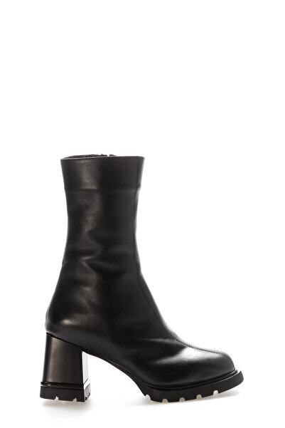 FAST STEP حذاء نسائي بكعب سميك من الجلد الطبيعي والفراء 212KZA444