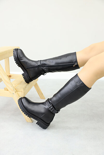 FAST STEP حذاء نسائي كلاسيكي من الجلد الطبيعي والفراء 757KZA22500