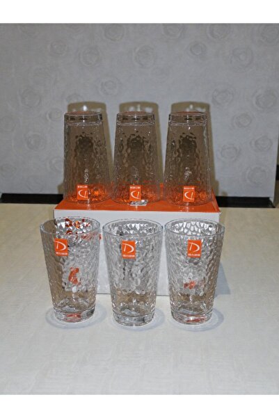 WDA أكواب مياه زجاجية من ديلي، تصميم دائري، مجموعة من 6 قطع