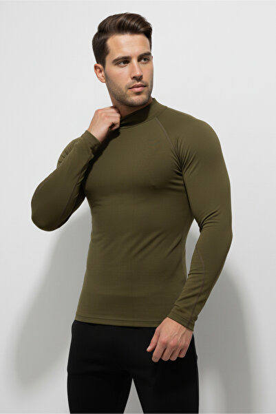 Scorp Thermo-Fit Erkek Termal İçlik Üst Kayak İçliği Askeri Haki Yeşil
