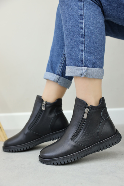 FAST STEP Hakiki Deri Kadın Klasik Bot 757SZA23665