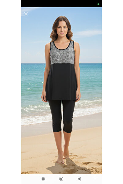 Dagi Costum de baie negru cu bretele groase pentru damă