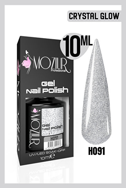 MOZIUR Kalıcı Oje Uv Led H091 (Crystal Glow) 10ml