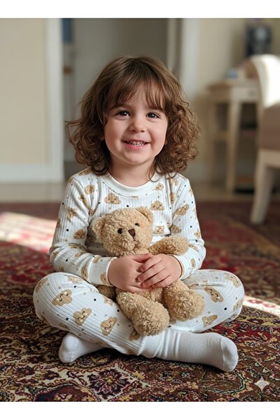 ruhaay طقم أطفال من القطن مطبوع طقم علوي وسفلي لعمر 1-3 سنوات