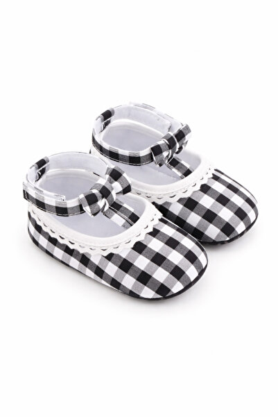 Superbaby Черно-бели карирани обувки за момичета