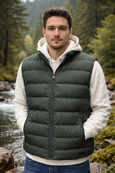 DYNAMO Erkek Haki Renk Şişme Yelek 4001