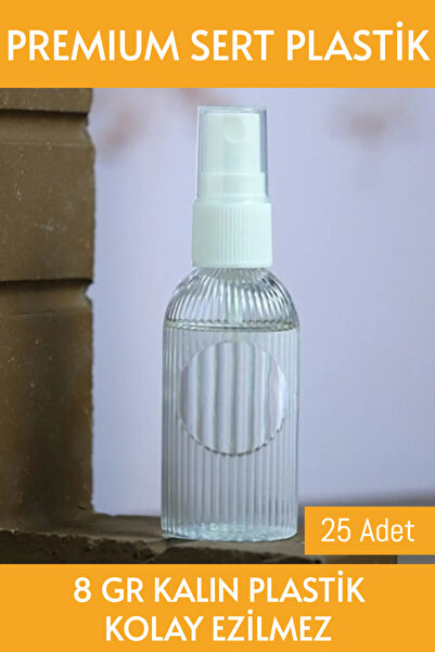 Sizeuyduk 25 Adet 50 ml Sprey Başlıklı Dnz21 Dezenfektan Kolonya Parfüm Boş Şişesi Sert Plastik