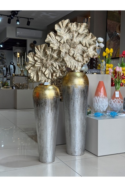 YASAR CONCEPT Grandrose Metal Yer Vazosu Set