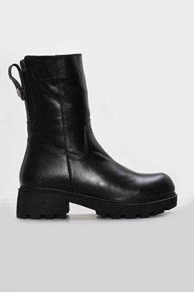 FAST STEP Genuine Leather & Fur Women's Classic Boots 124Kza3111