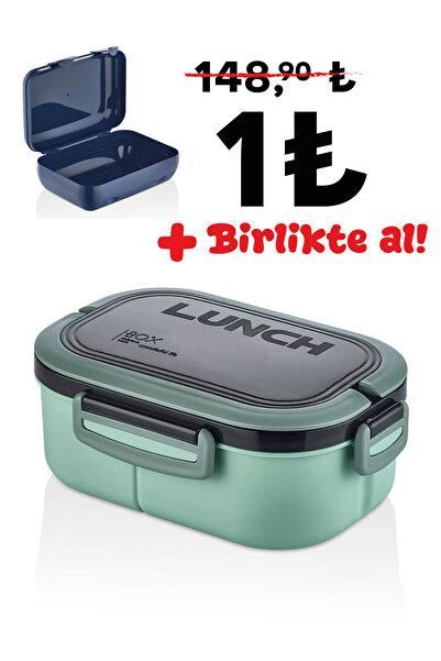 M&L LUNCH BOX 6 Bölmeli Taşınabilir Yemek Kabı Lunch Box Diyet Beslenme Kutusu Saklama Kabı Çatal Kaşık Sefer Tası