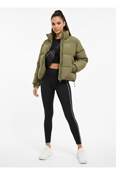 PELTEX Kadın Dik Yaka Kısa Şişme Mont