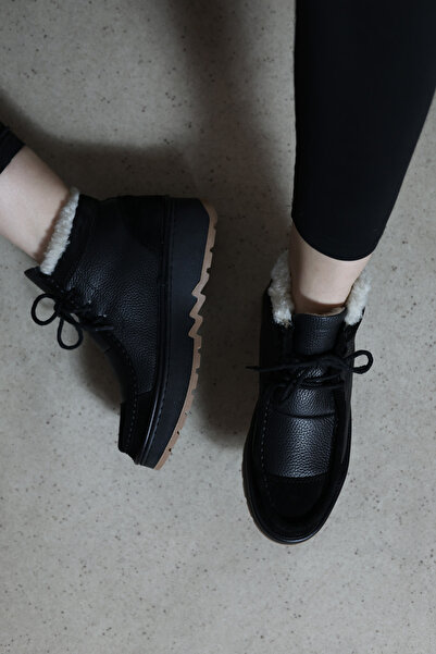 FAST STEP Hakiki Deri Kadın Kalın Taban Bot 409SZA3152