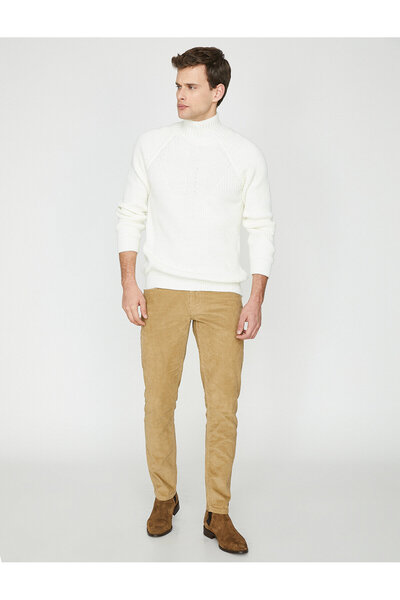 Koton بنطال إكرو للرجال 9KAM49061BW