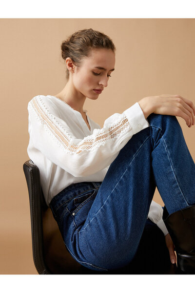 Koton قميص مزين بالدانتيل