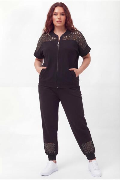 Ebsumu Γυναικείο σετ φόρμας με κοντό μανίκι με στάμπα από φυσική πέτρα, διαφα...