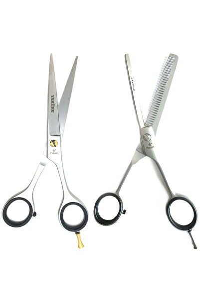 yakiire Solingen Cobalt Profesyonel 6" Makas 6inc Ara Makası Set Kuaför Berber Makası