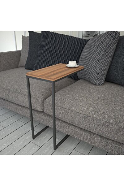 Boss Group Viyana C Sehpa - Koltuk Yanı Pratik Çalışma ve Servis Yan Sehpa Modern Metal Laptop ve Kahve Masası