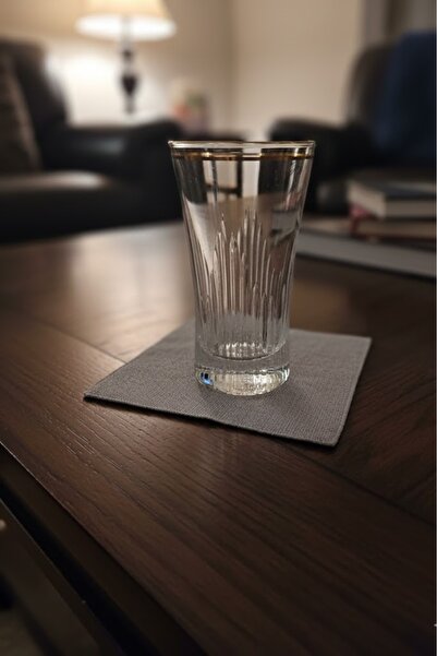 DECOSTYLE كوب مشروبات غازية مزخرف بالذهب من باشاباهتشي – كوب زجاجي فاخر فردي – مثالي للعرض الأنيق