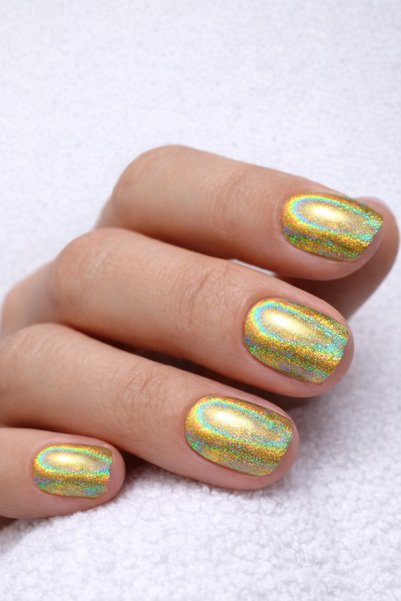 RNK BEAUTY Ayna Krom Tozu – Ultra Parlak Mirror Effect Nail Art Pigment Holografik Altın (5gr)