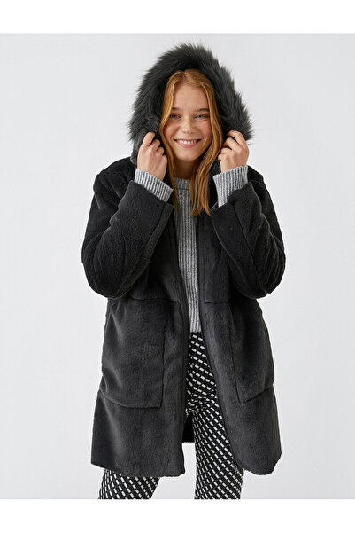 Koton Palton de pluș din blană artificială