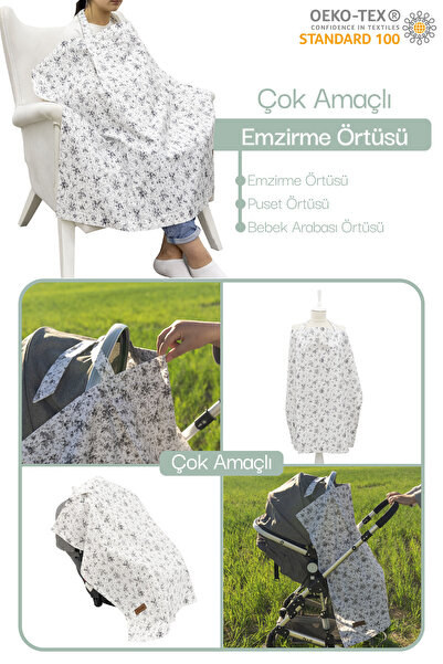 mordesign Çok Amaçlı Bebek Emzirme Örtüsü/Önlüğü; Puset, Bebek arabası örtüsü...