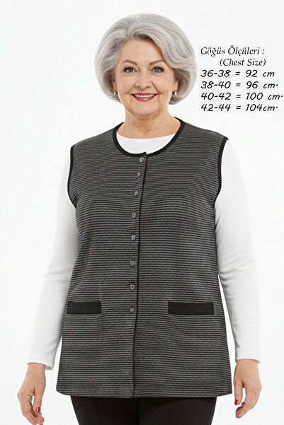 Laden Трикотажний светр з джерсі, синьо-сірий, короткий, жіночий