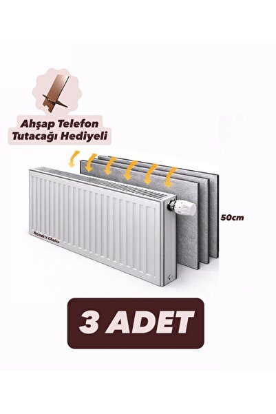 Ankaflex 3 Adet Petek Arkası Isı Yalıtım Levhası Alüminyum Folyo 3 Radyatör Arkalığı