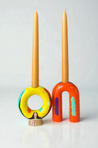 ARİENEL Dekoratif Mumluk & Şamdan | The Arienel Girls | Çok Renkli | El Yapımı | Unique | Artistic