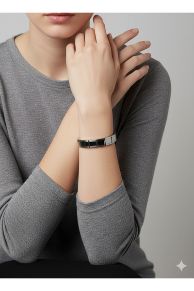 Tajemny سوار إيطالي ساحر من الفولاذ المقاوم للصدأ باللون الفضي للجنسين