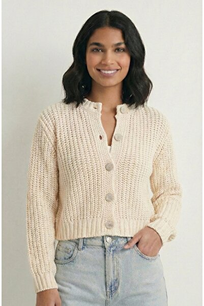 Enga Vera Γυναικεία πλεκτή ζακέτα με κουμπιά Regular Fit Standard Fit (Απλή κ...