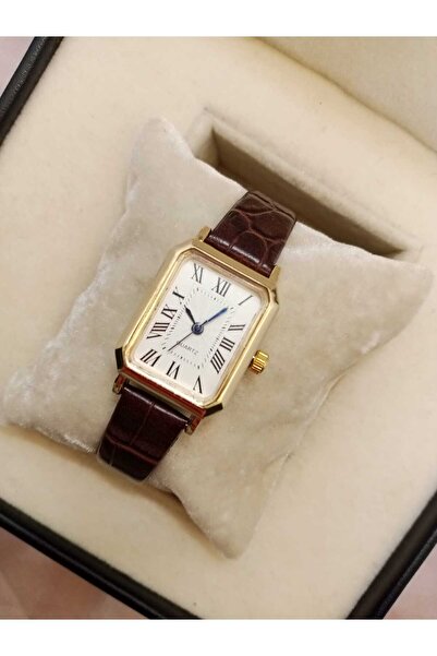 Ricardo Minimal Model Koyu Kahverengi Renk Kroko Desenli Kadın Kol Saati bb0056