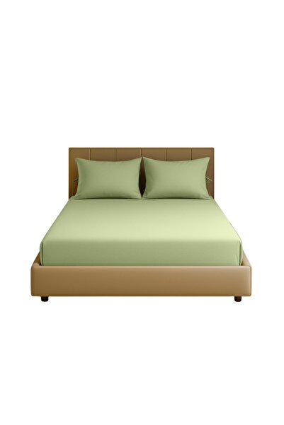 Soft Touch 100% Cotton Double Fitted Bed Sheet Set for 160x200 cm +37 cm Height