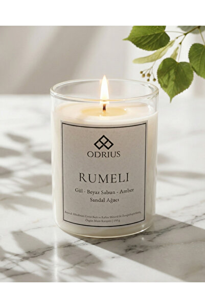 primeyol RUMELI Kokulu Mum – Sandal Ağacı & Gül – Zarif ve Sofistike Koku – K...