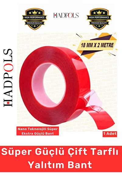 HadPols #ŞeffafBant Nano Suya Dayanıklı Dış Mekan Ayna Oto Montaj Yapıştırıcı...